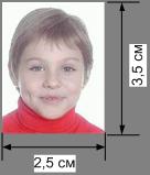 Ukrainian child passport photo size